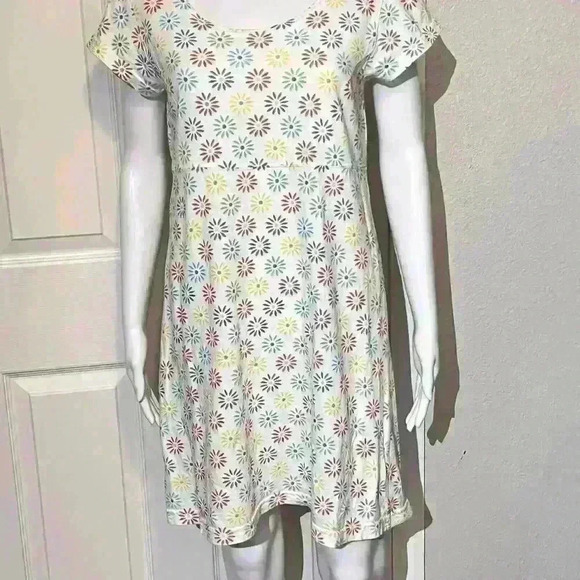 Vintage Fresh Produce Floral Scoop Neck Dress USA Cotton Mini Small Womens - Picture 5 of 11